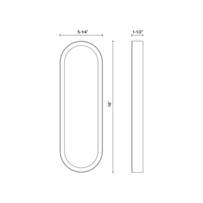 Evelyn LED Wall Light - line drawing.