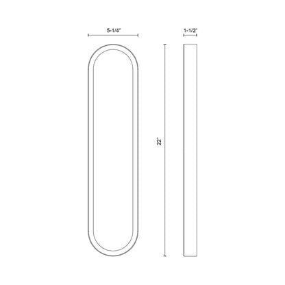 Evelyn LED Wall Light - line drawing.