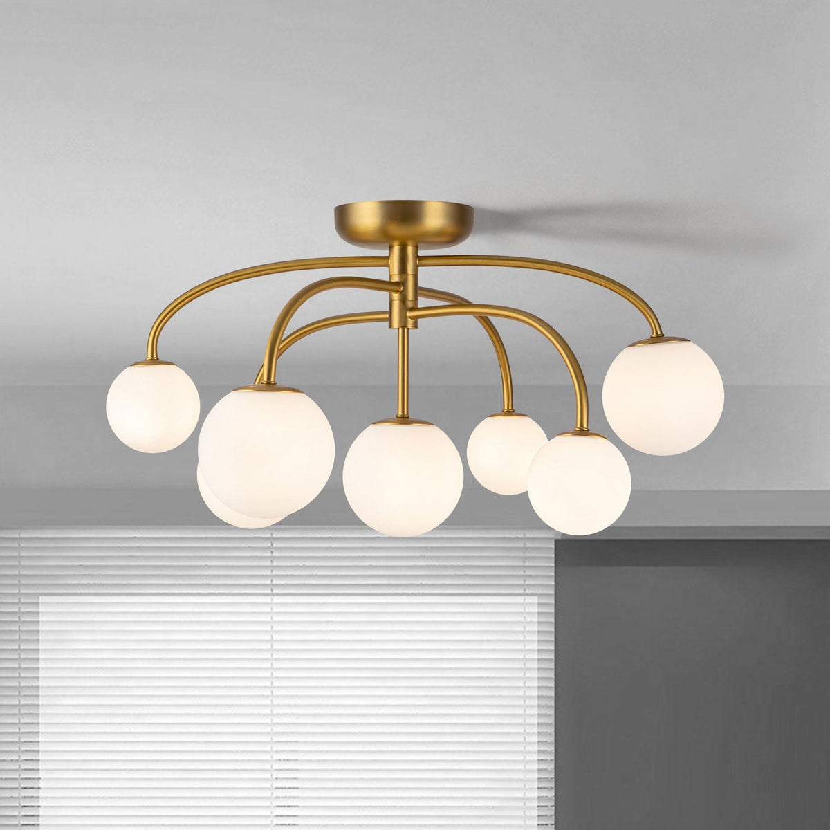 Fiona Semi Flush Mount Ceiling Light in Detail.