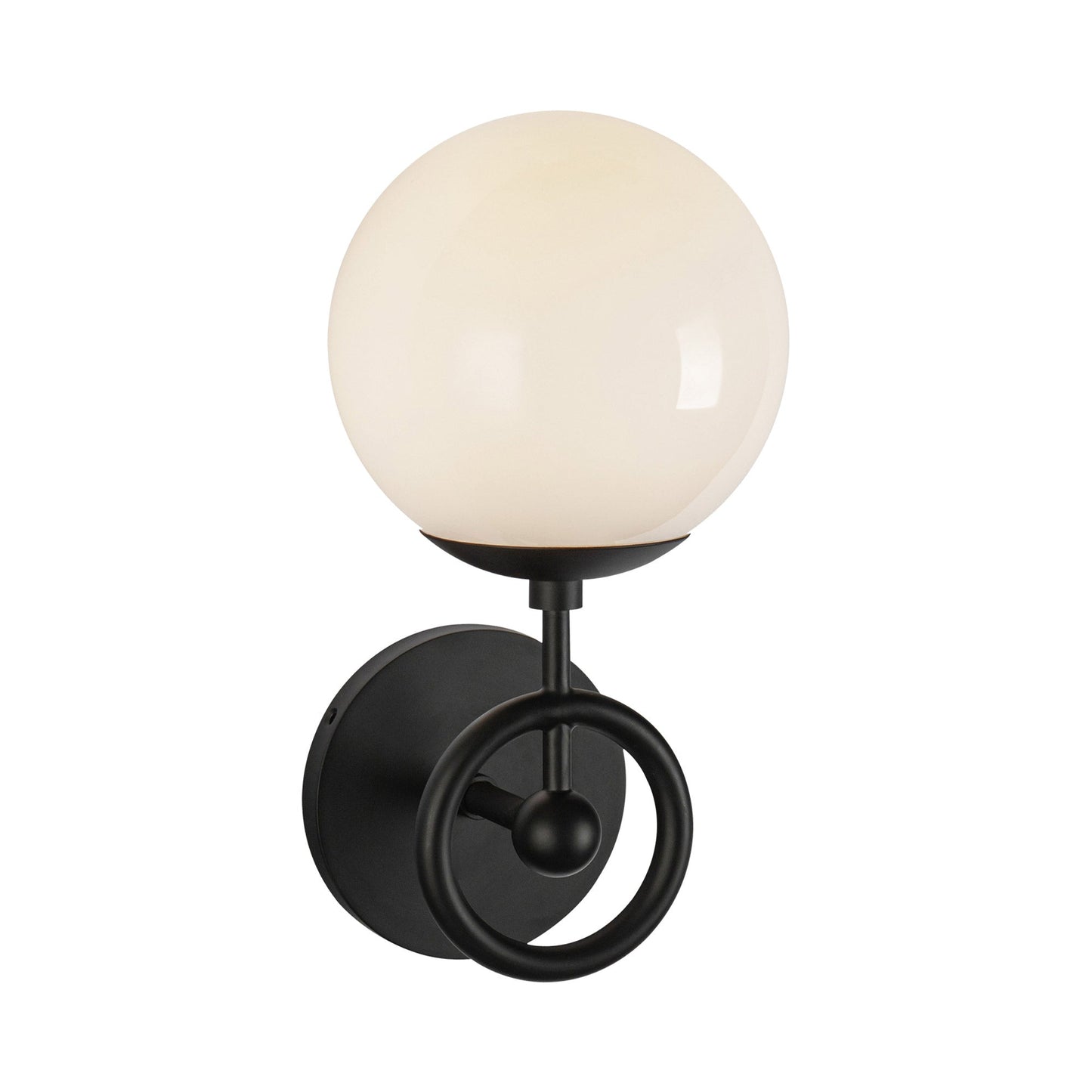 Fiore Vertical Bath Wall Light in Matte Black.