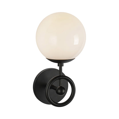 Fiore Vertical Bath Wall Light in Matte Black.