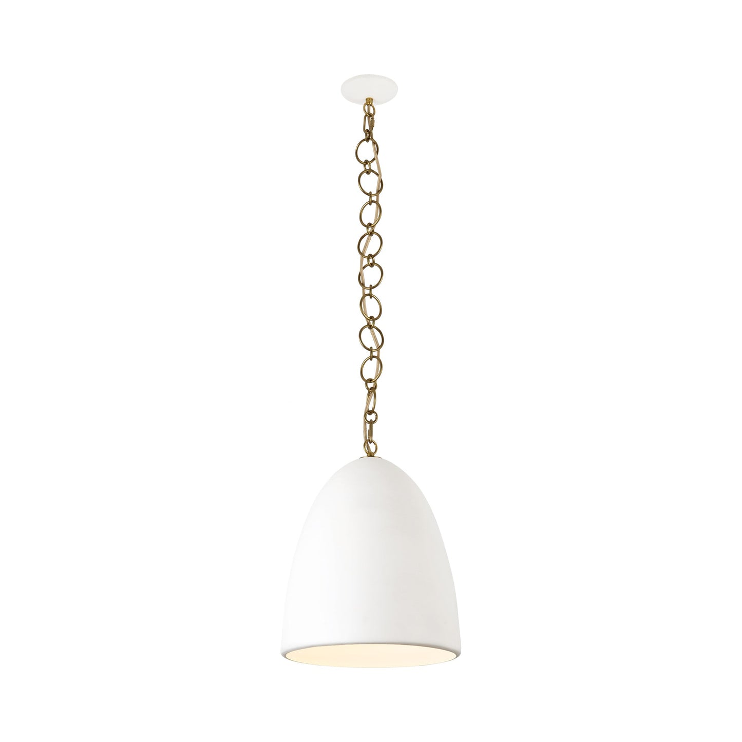 Grant Pendant Light in Antique White (14-Inch).