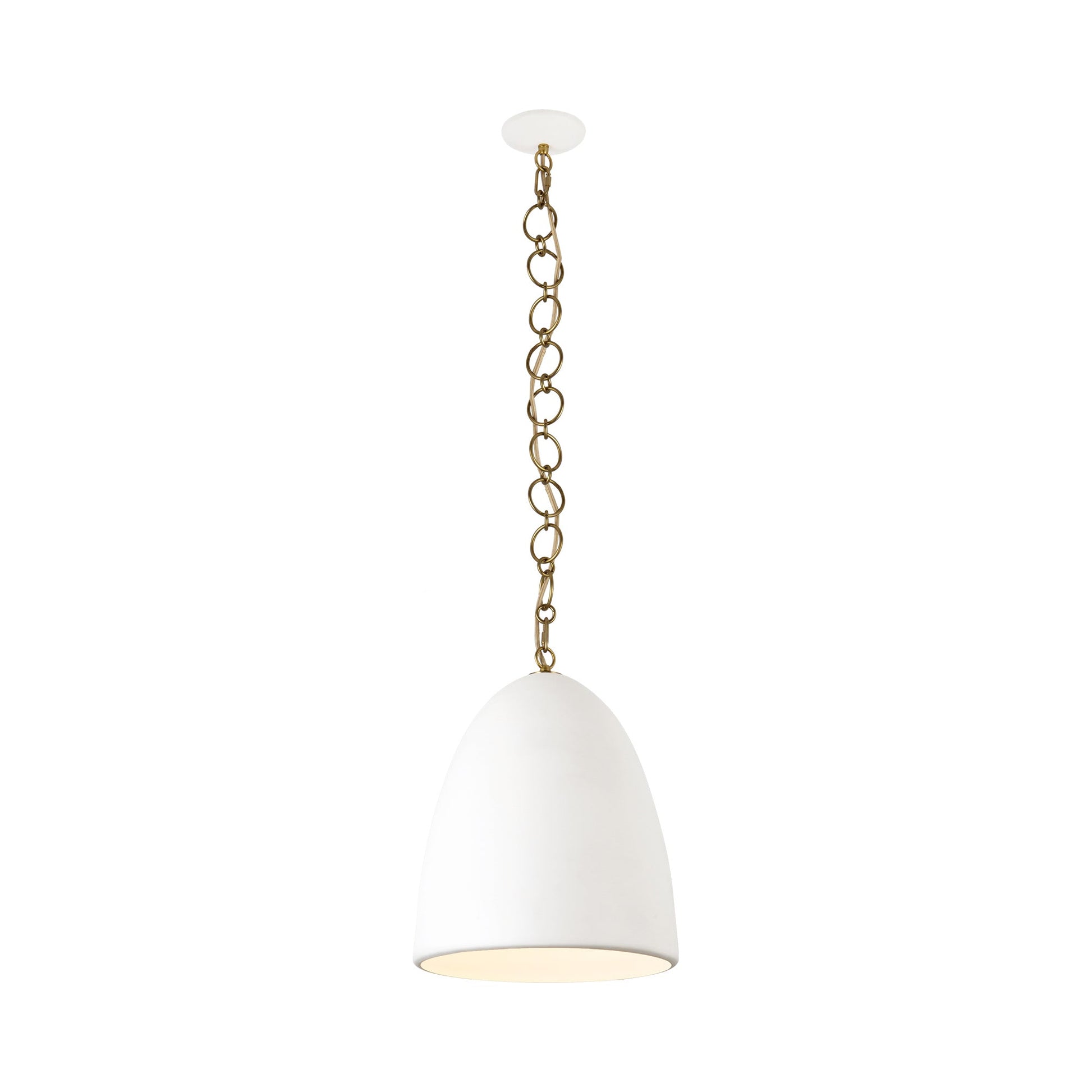 Grant Pendant Light in Antique White (14-Inch).