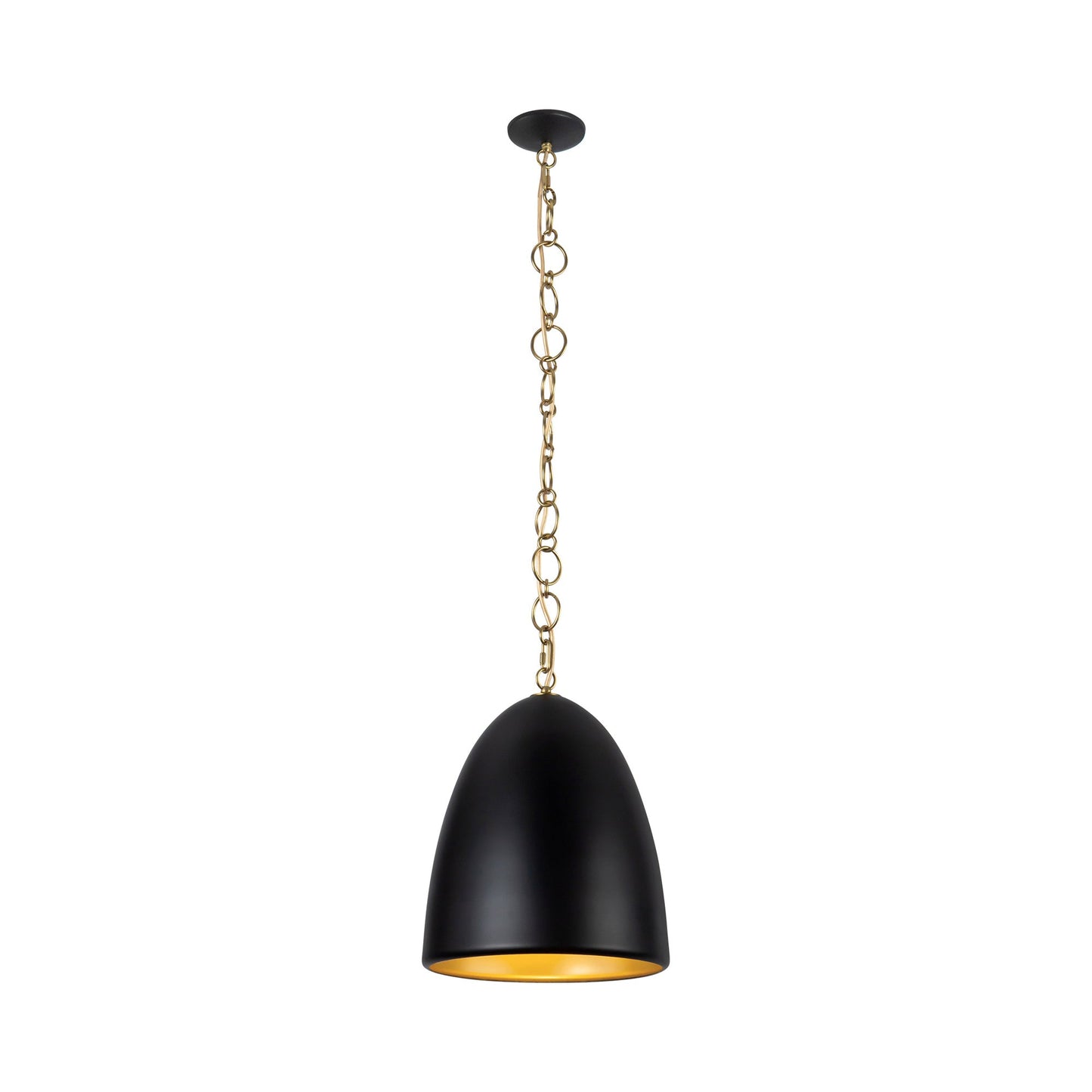 Grant Pendant Light in Matte Black (14-Inch).
