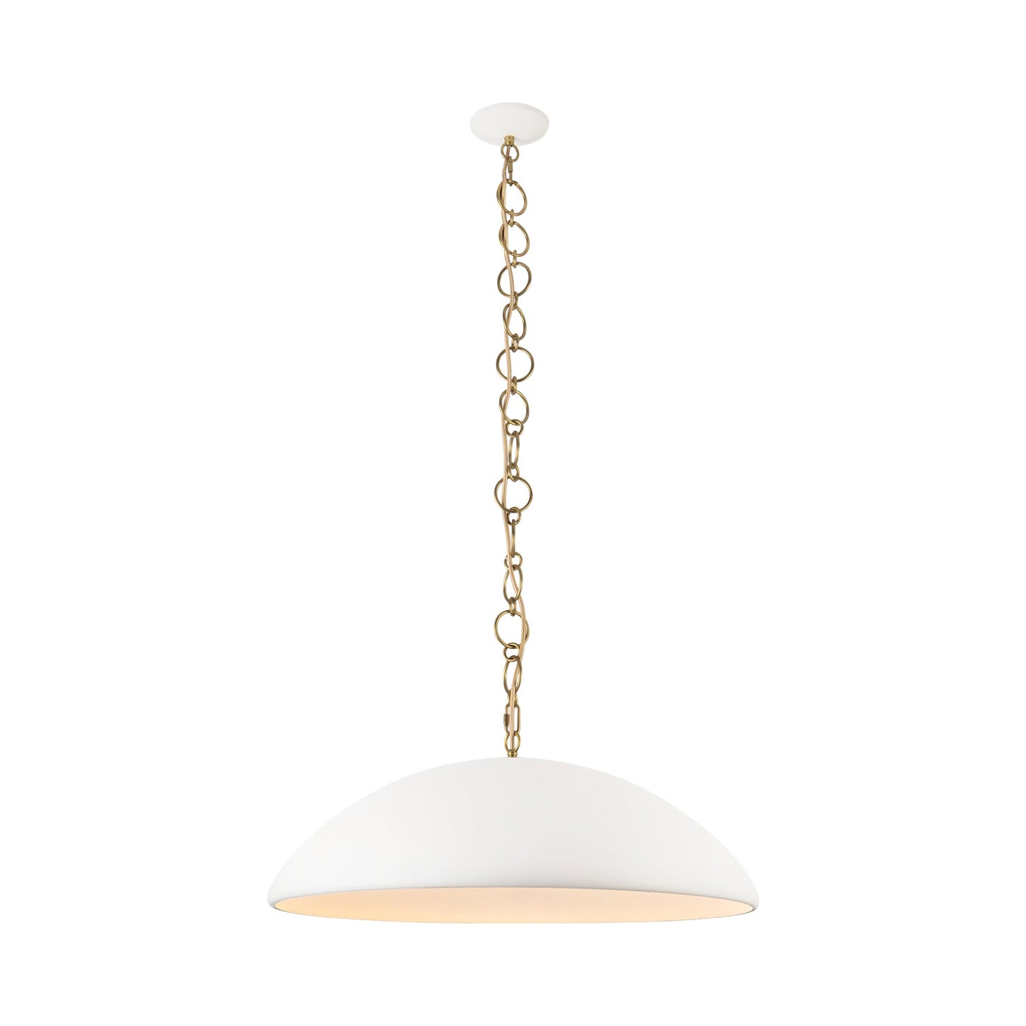 Grant Pendant Light in Antique White (27.63-Inch).