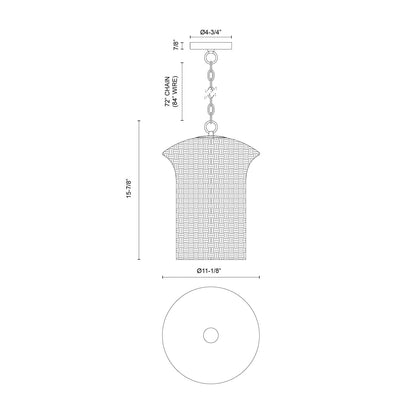 Kai Pendant Light - line drawing.