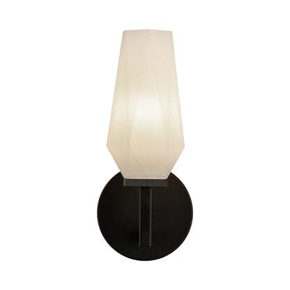 Krysta Vertical Bath Wall Light in Matte Black.