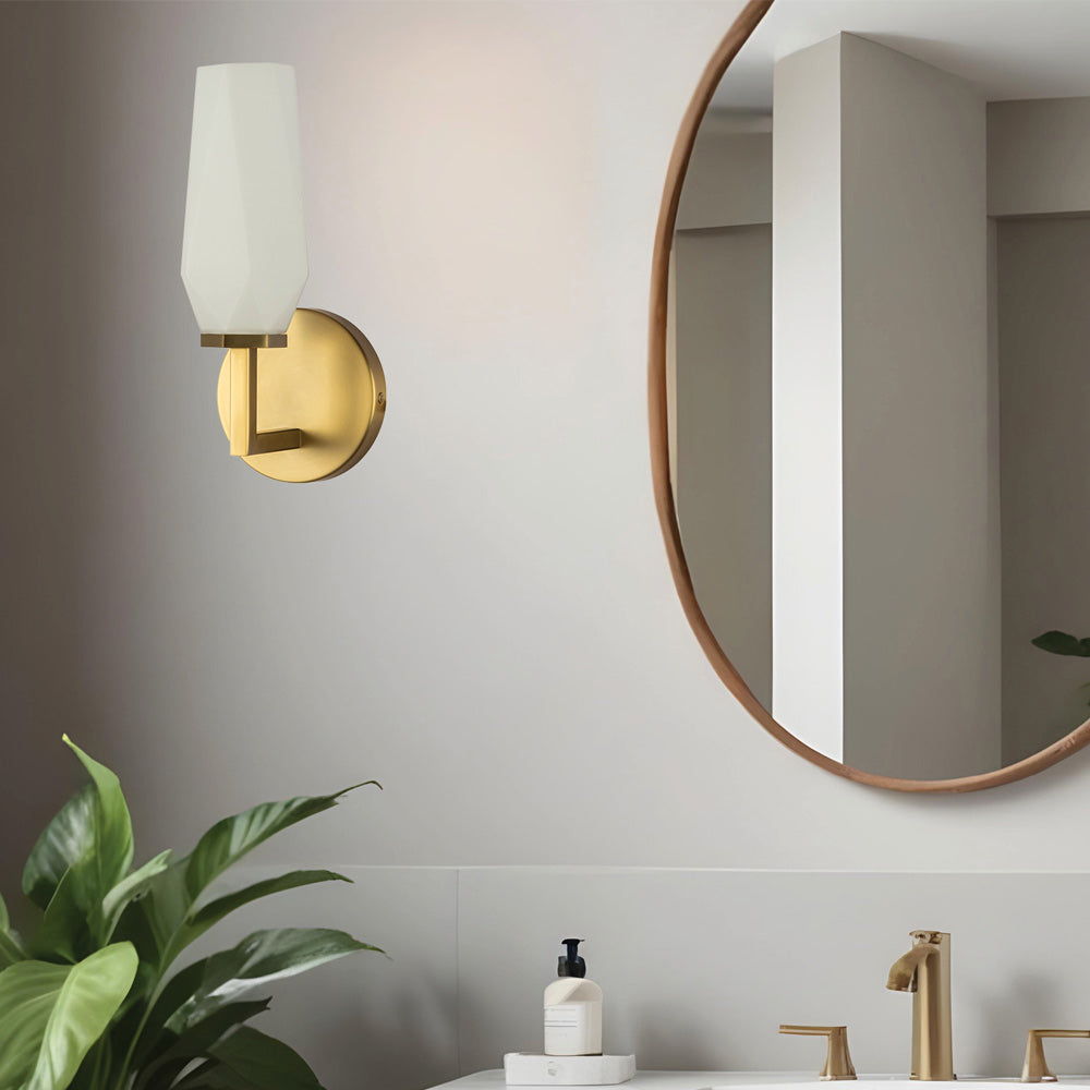 Krysta Vertical Bath Wall Light in bathroom.