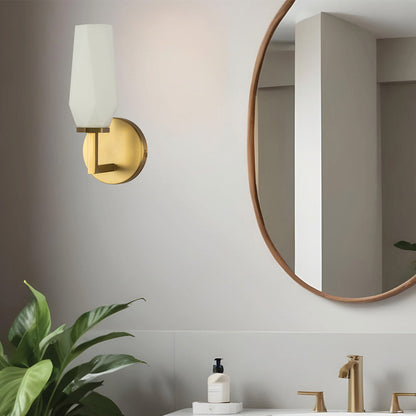 Krysta Vertical Bath Wall Light in bathroom.