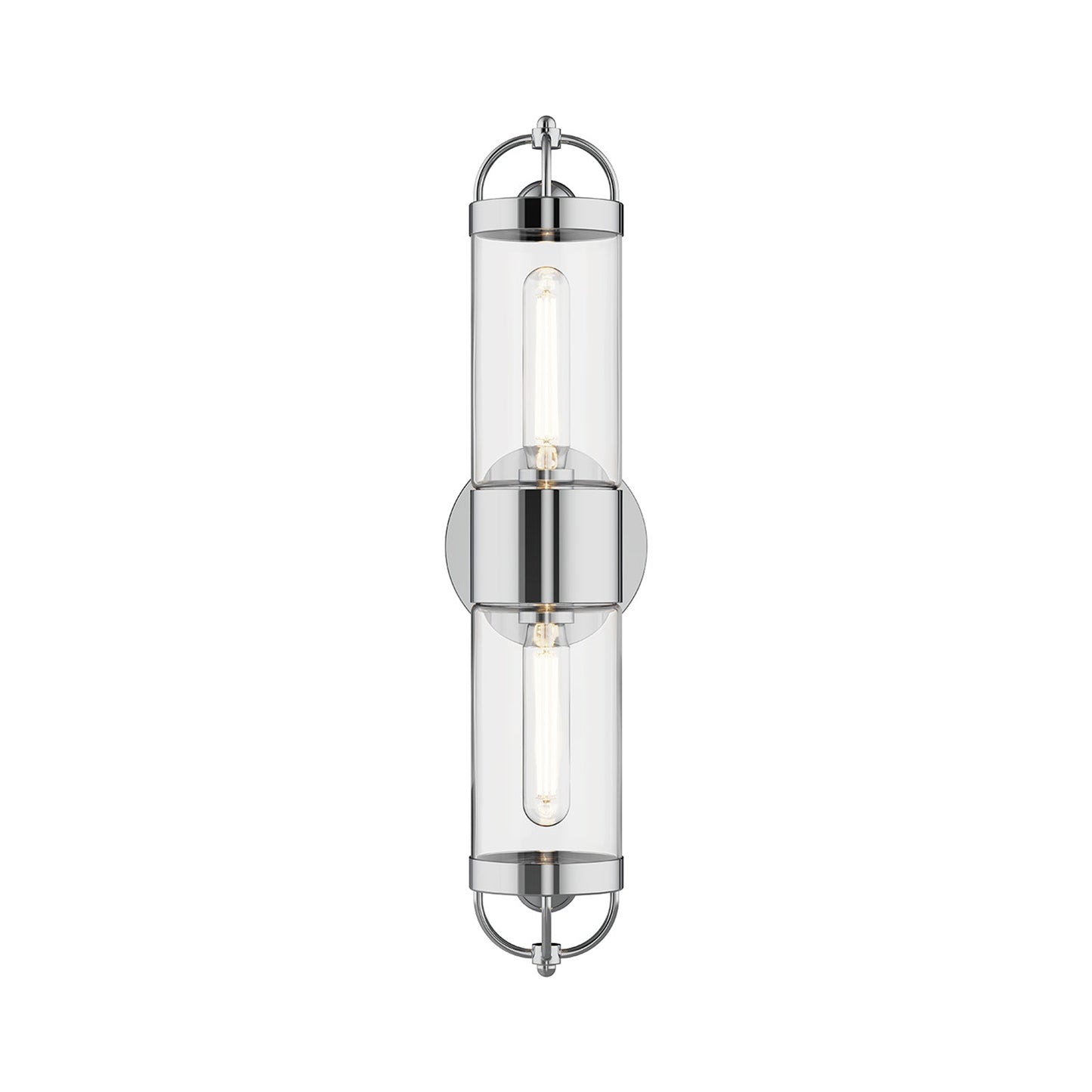 Lancaster Vanity Wall Light in Chrome (2-Light).