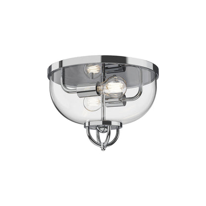 Lancaster Flush Mount Ceiling Light in Chrome.