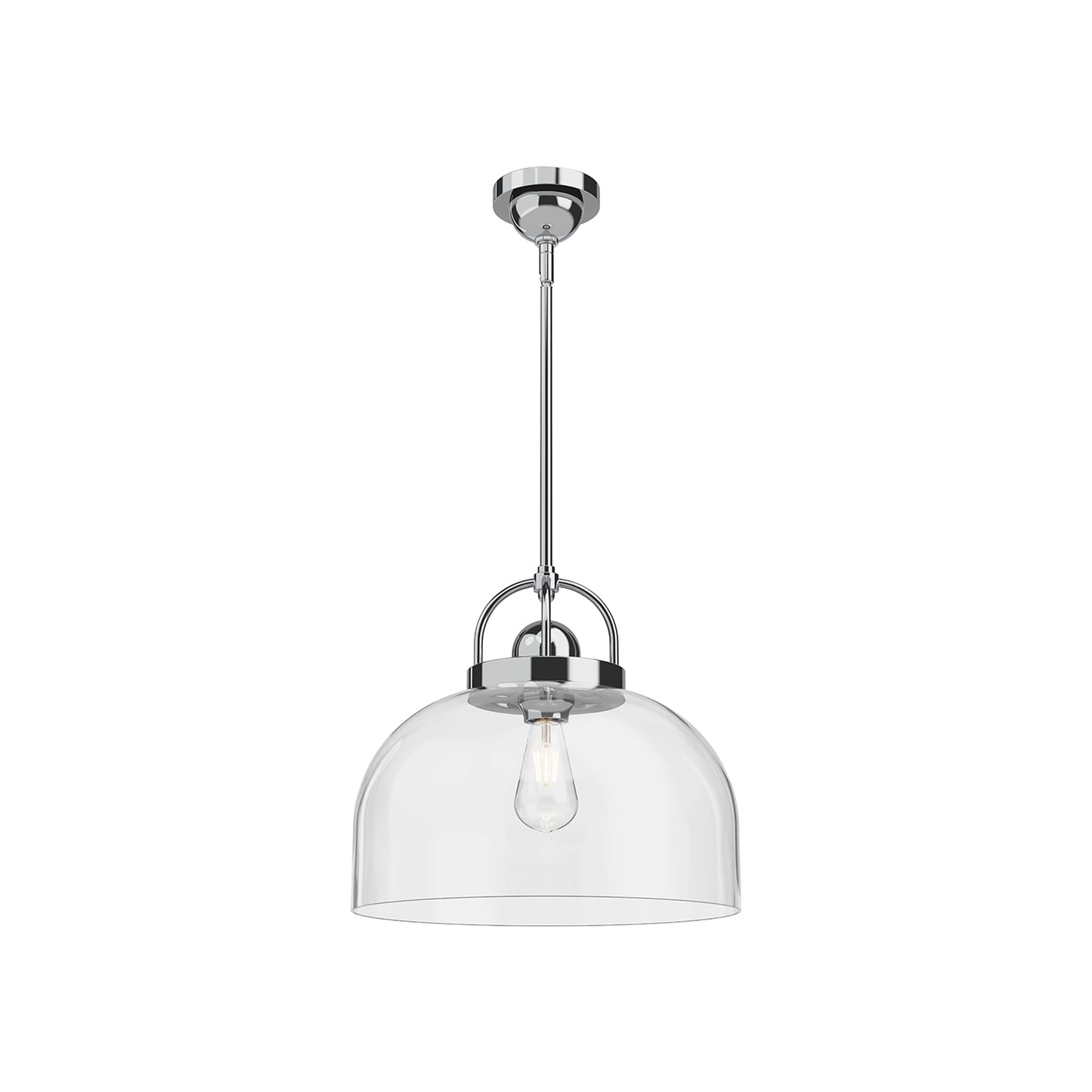Lancaster Pendant Light in Chrome (1-Light).