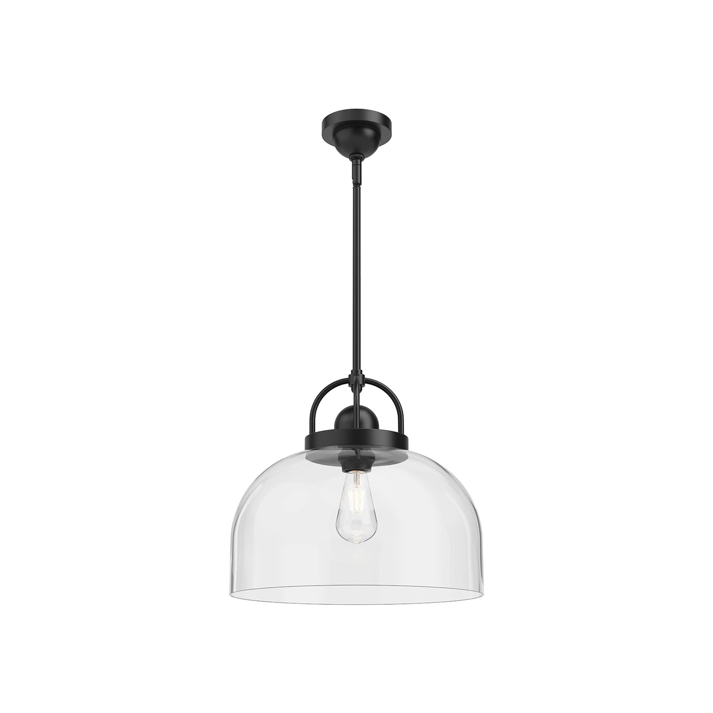Lancaster Pendant Light in Matte Black (1-Light).