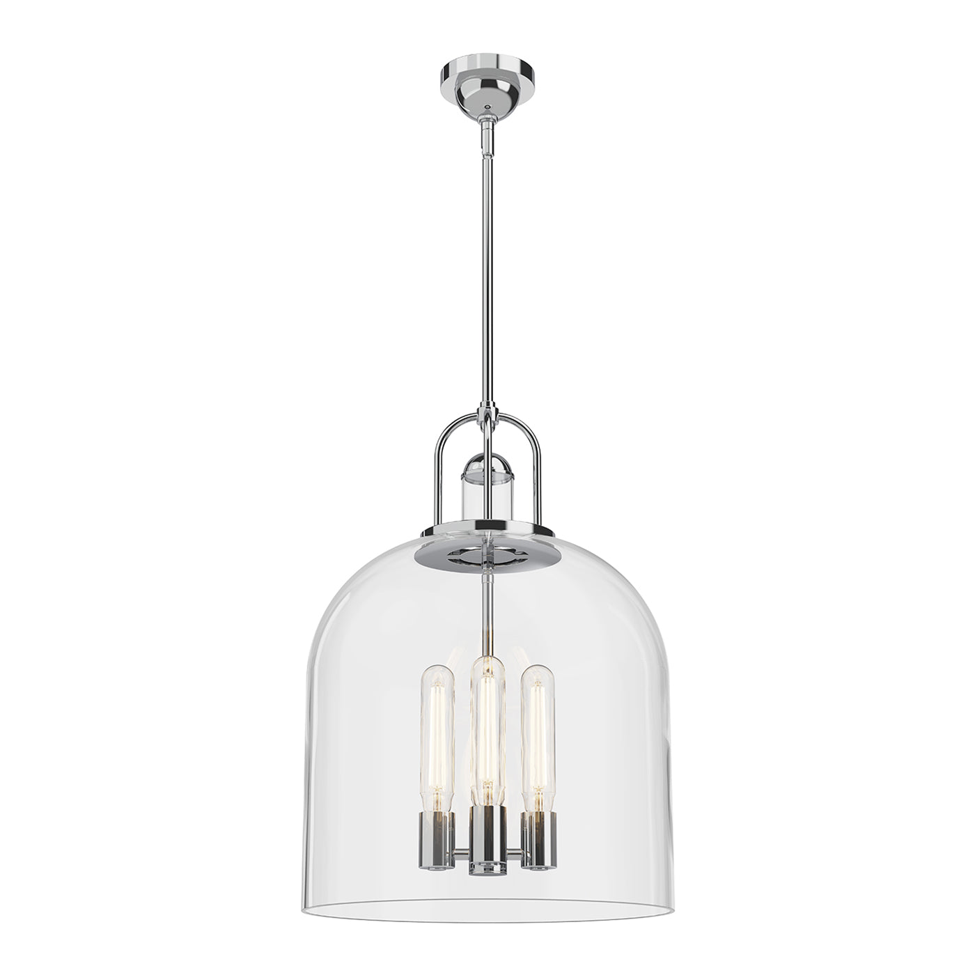 Lancaster Pendant Light in Chrome (4-Light).