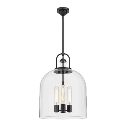 Lancaster Pendant Light in Matte Black (4-Light).