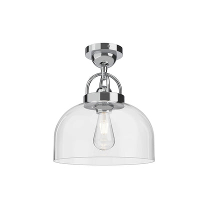 Lancaster Semi Flush Mount Ceiling Light in Chrome.