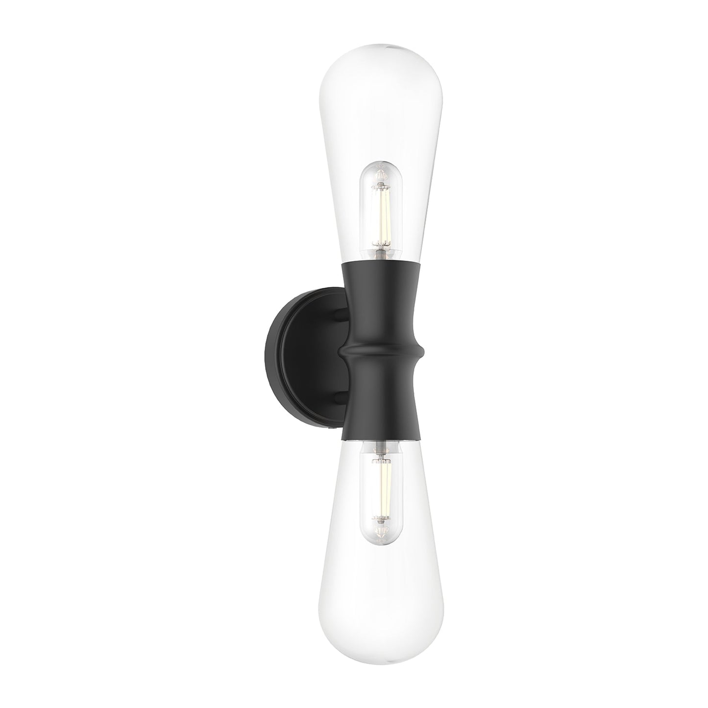 Marcel Vanity Wall Light in Matte Black (2-Light).