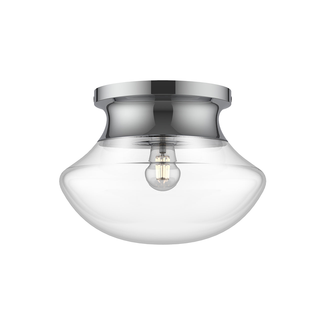 Marcel Flush Mount Ceiling Light in Chrome.