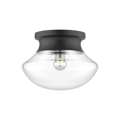 Marcel Flush Mount Ceiling Light in Matte Black.