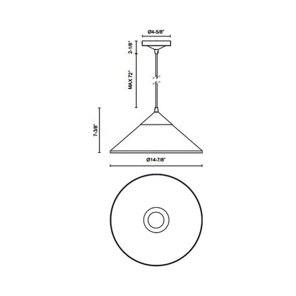 Mauer Pendant Light - line drawing.