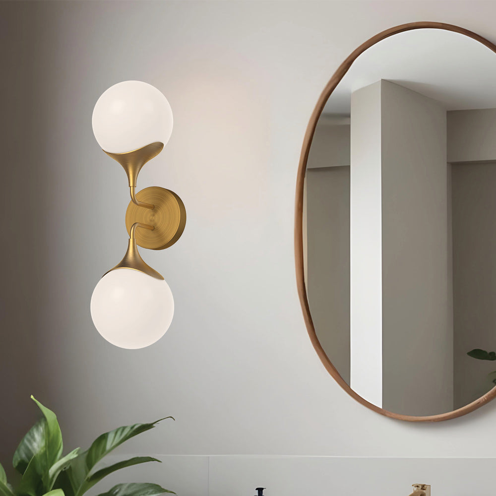 Nouveau Vanity Wall Light in Detail.