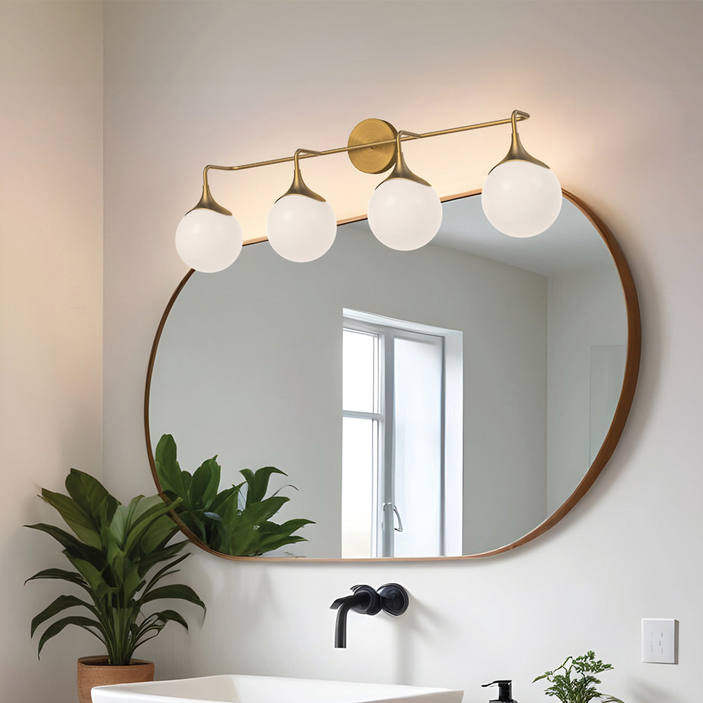 Nouveau Vanity Wall Light in bathroom.