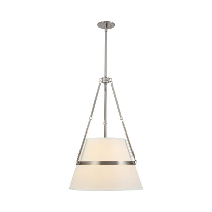 Oliver Pendant Light in Brushed Nickel.