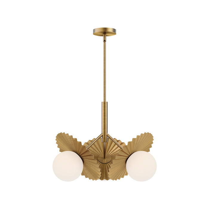 Plume Chandelier in Brushed Gold (22-Inch).