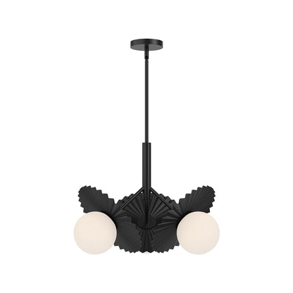 Plume Chandelier in Matte Black (22-Inch).