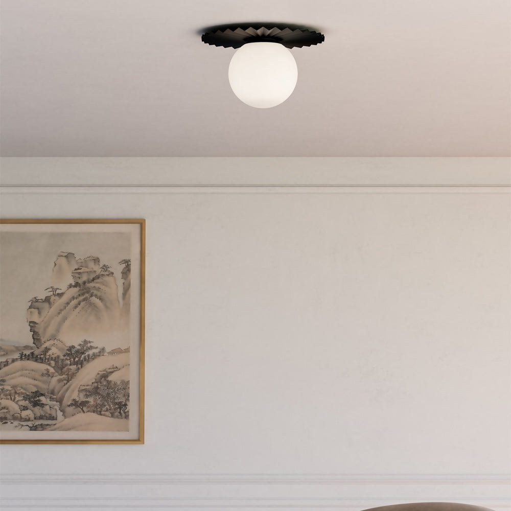 Plume Flush Mount Ceiling Light in Detail.