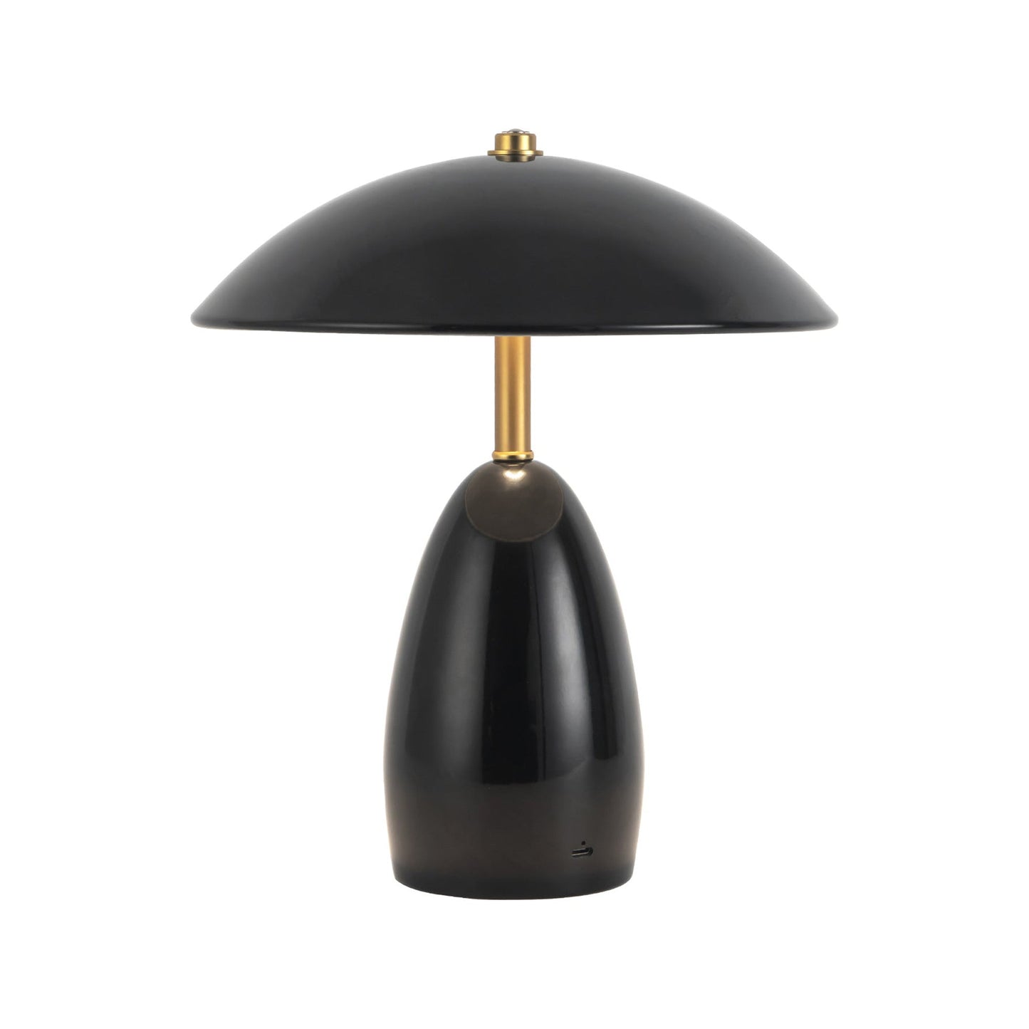 Poppy LED Table Lamp in Glossy Black (Small).