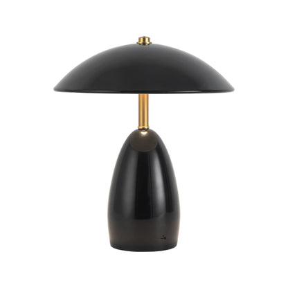 Poppy LED Table Lamp in Glossy Black (Small).