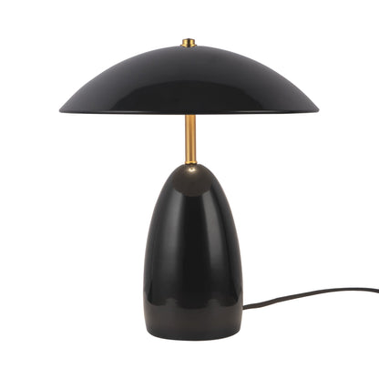Poppy LED Table Lamp in Glossy Black (Large).