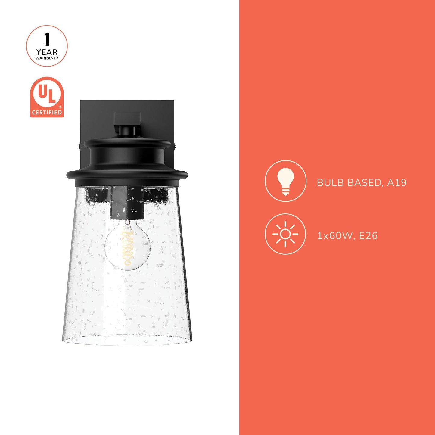 Quincy Exterior Wall Light in Detail.