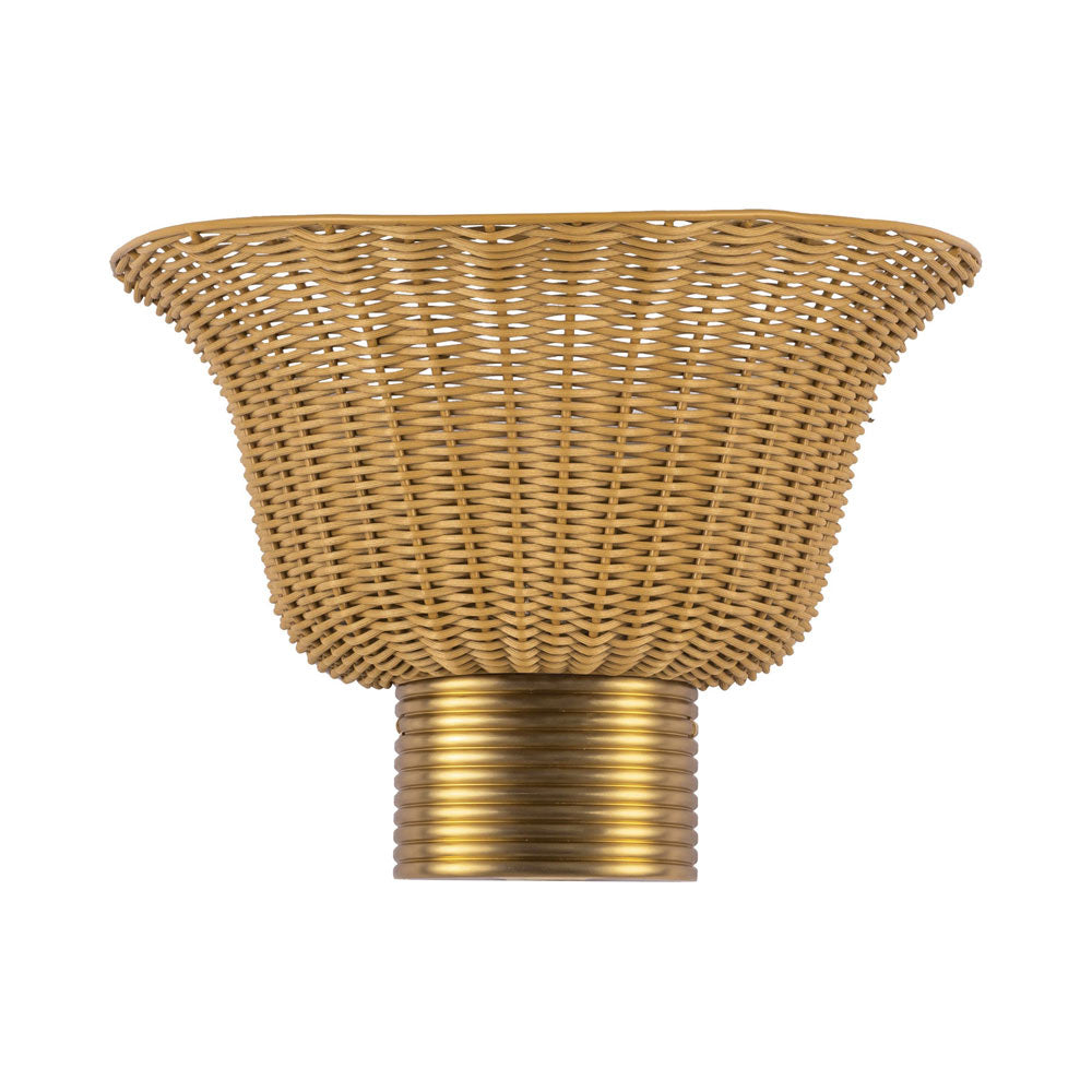 Rancho Bath Wall Light in Brushed Gold.