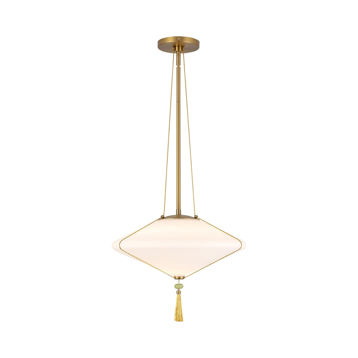 Reeve Pendant Light in Brushed Gold.