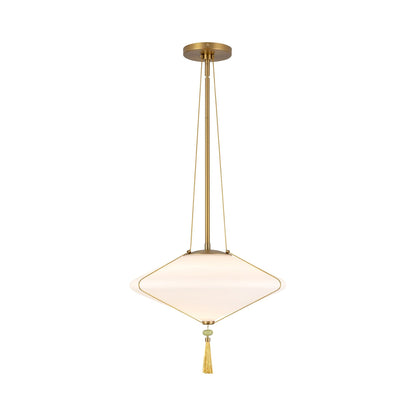 Reeve Pendant Light in Brushed Gold.