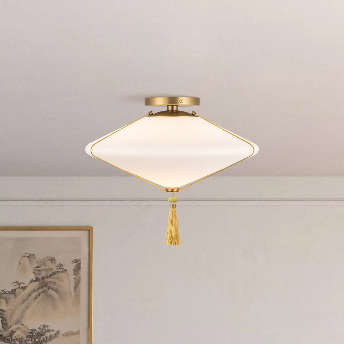 Reeve Semi Flush Mount Ceiling Light in Detail.