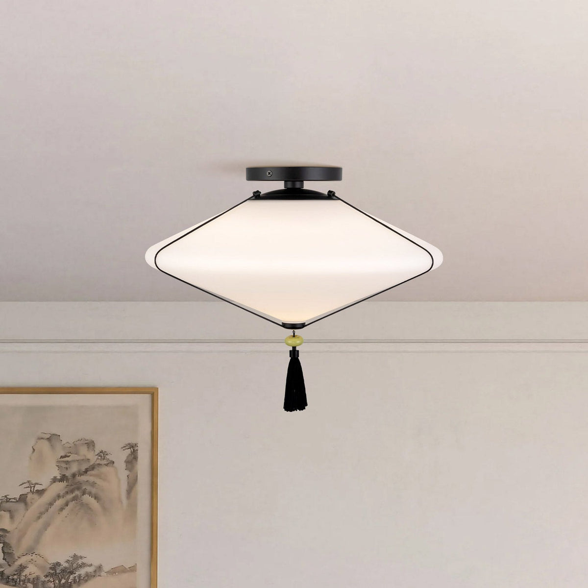 Reeve Semi Flush Mount Ceiling Light in Detail.