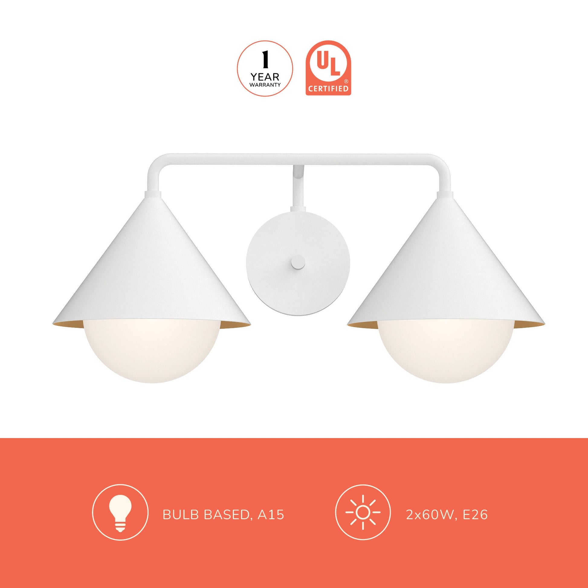 Remy Vanity Wall Light in Detail.