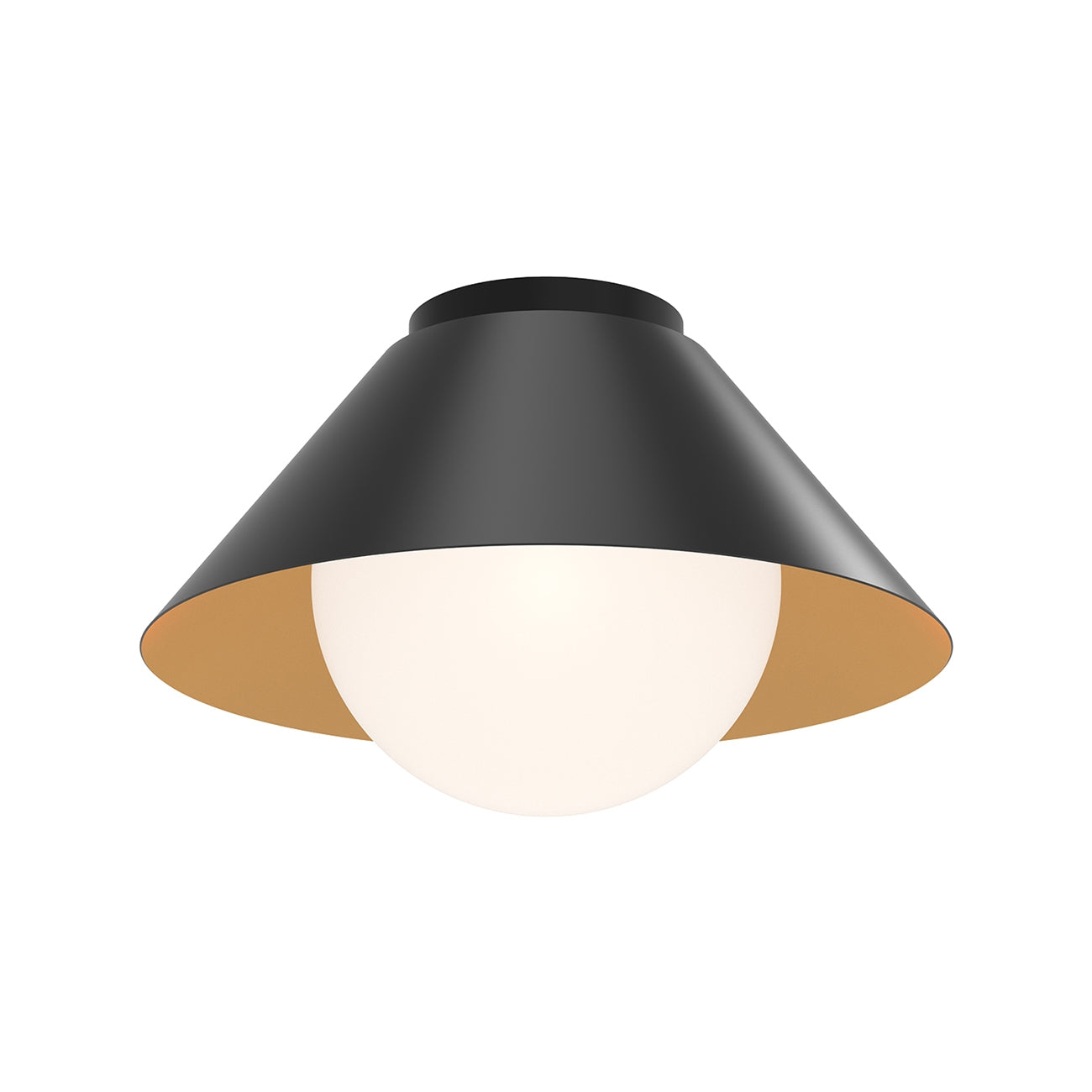 Remy Flush Mount Ceiling Light in Matte Black.