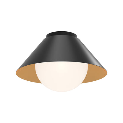 Remy Flush Mount Ceiling Light in Matte Black.