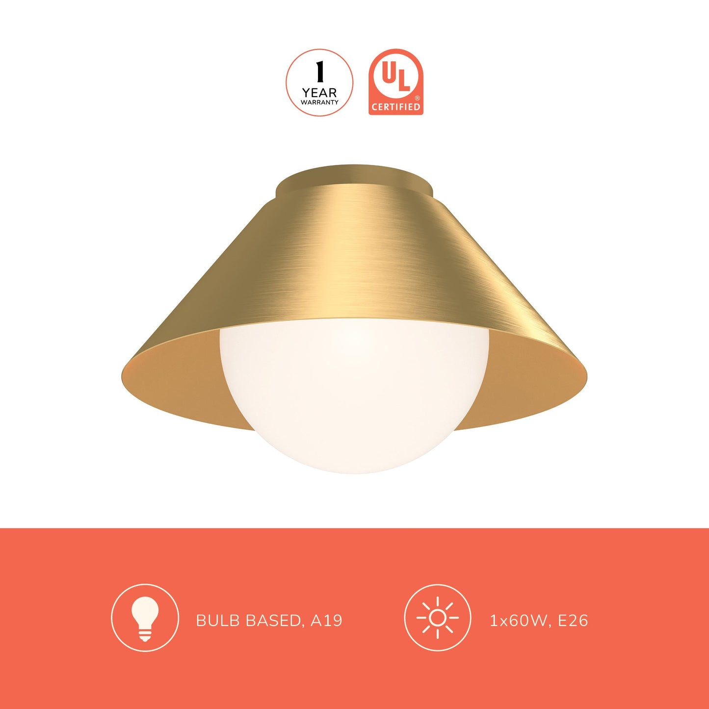 Remy Flush Mount Ceiling Light in Detail.