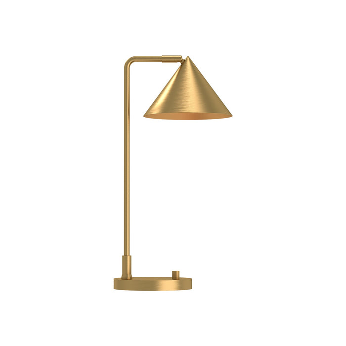 Remy Table Lamp in Brushed Gold.
