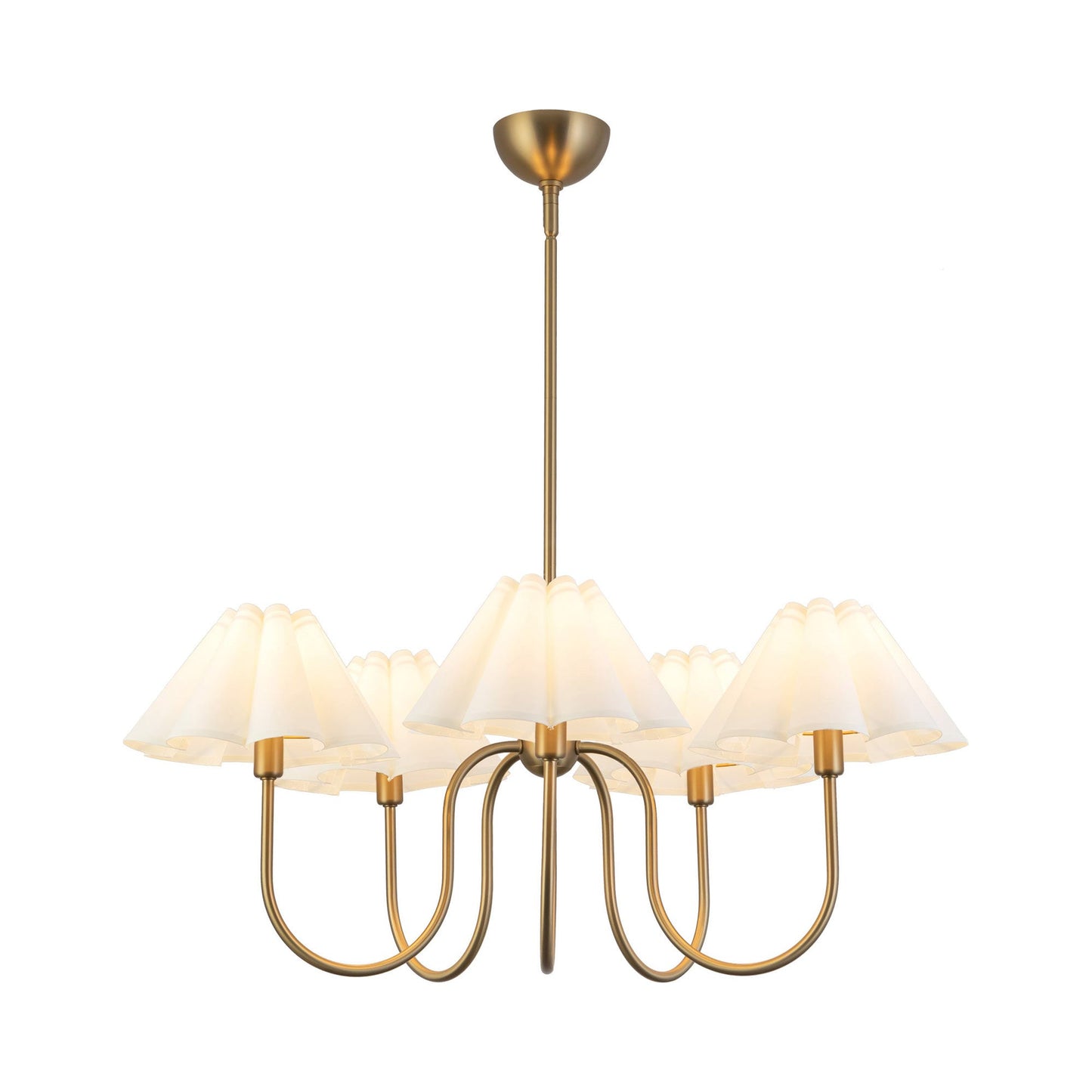 Rosemary Chandelier in Brushed Gold.