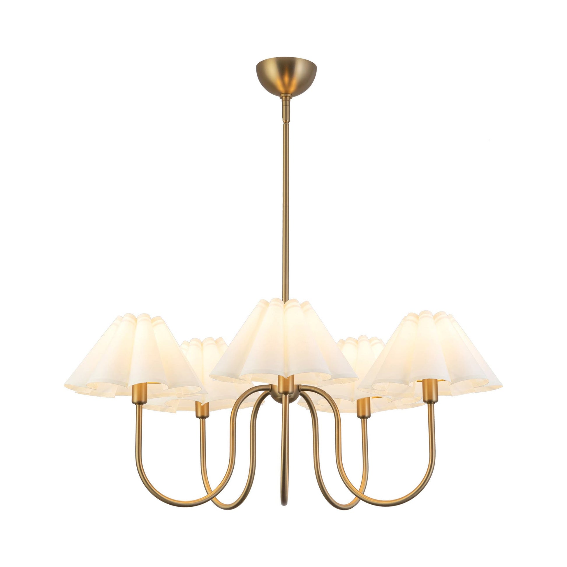 Rosemary Chandelier in Brushed Gold.