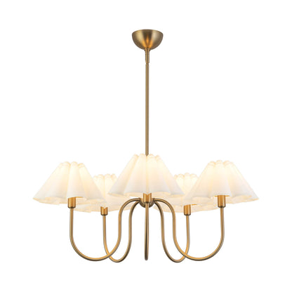 Rosemary Chandelier in Brushed Gold.