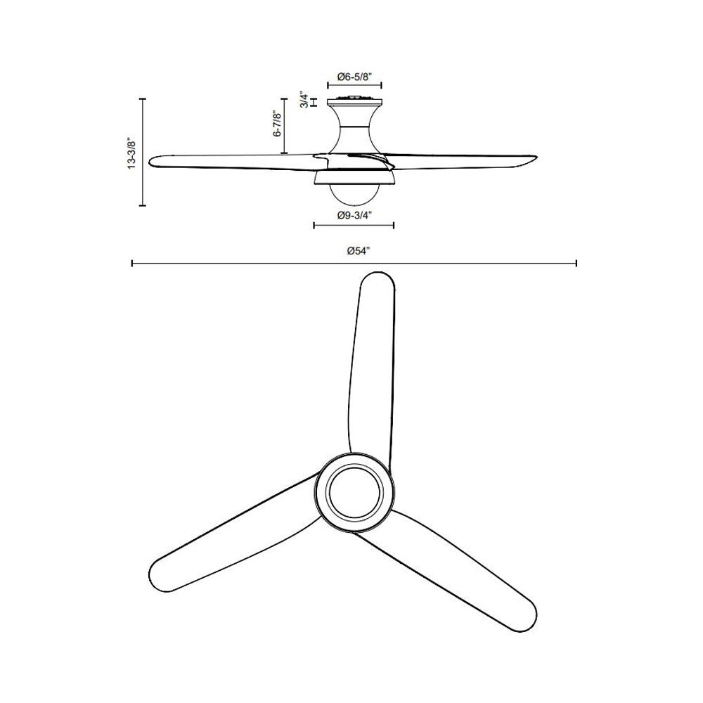 VACILL White Ceiling Fan with Light and Remote Control 120V DC Motor,6  Speed Levels,LED Dimmable,52 inch - Amazon.com