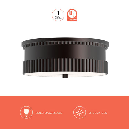 Rue Flush Mount Ceiling Light in Detail.