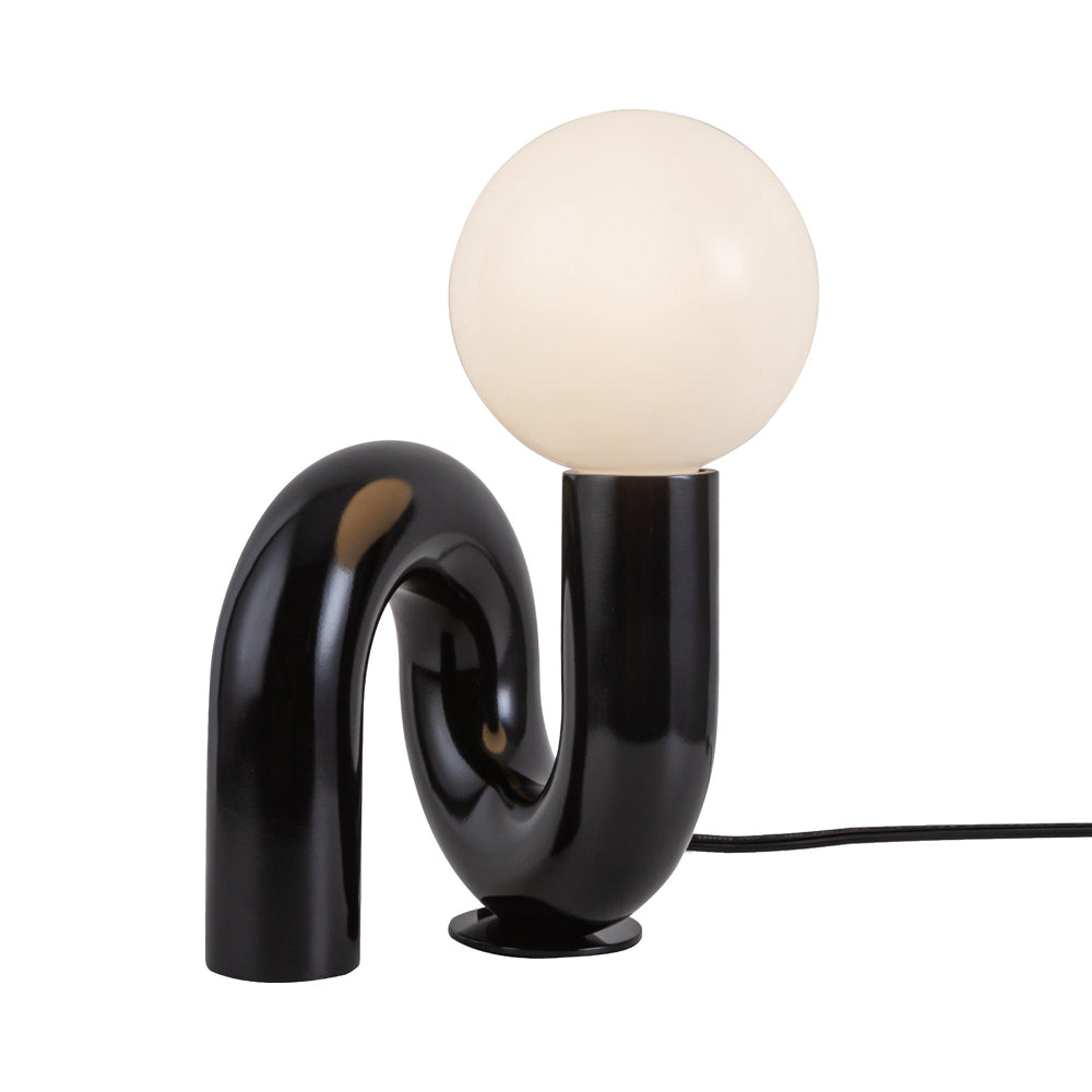 Sadie Table Lamp in Gloss Black.